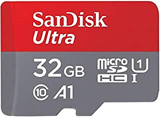 SanDisk Ultra 32GB MicroSDHC UHS-I Card with Adapter - 98MB/s U1 A1 - SDSQUAR-032G-GN6MA