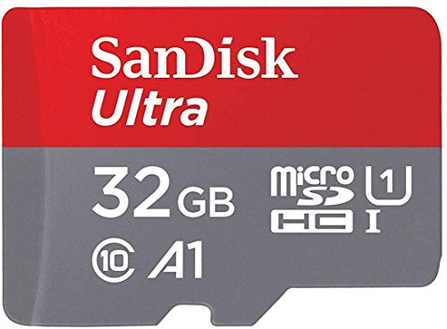 SanDisk Ultra 32GB MicroSDHC UHS-I Card with Adapter - 98MB/s U1 A1 - SDSQUAR-032G-GN6MA