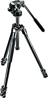 Manfrotto 290 Xtra Aluminum 3-Section Tripod Kit with Fluid Video Head (MK290XTA3-2WUS)