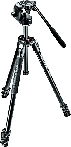 Manfrotto 290 Xtra Aluminum 3-Section Tripod Kit with Fluid Video Head (MK290XTA3-2WUS)