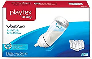 Playtex 05226 Baby Ventaire Anti Colic Baby Bottle, BPA Free, 9 Ounce - 5 Pack