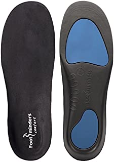 Footminders Comfort Orthotic Arch Support Insoles for Sport Shoes and Work Boots (Pair) (Large: Men 9½ -11 Women 10½ - 12) - Relieve Foot Pain Due to Flat Feet and Plantar Fasciitis