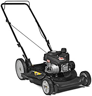 Yard Machines 140cc OHV 21-Inch High Wheeled 2-in-1 Walk-Behind Push Gas Powered Lawn Mower - Perfect for Small to Medium Sized Yards - Side Discharge and Mulching Capabilities, Black