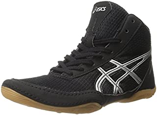 ASICS Matflex 5 GS Wrestling Shoe (Little Kid/Big Kid), Black/Silver, 13 M US Little Kid