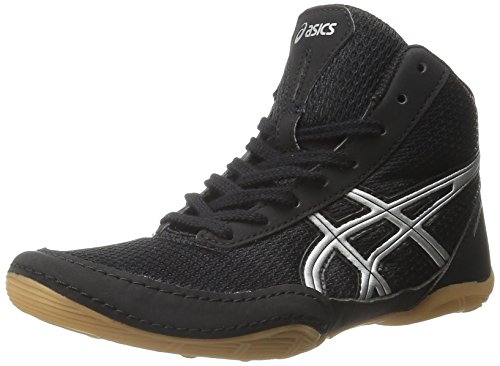 ASICS Matflex 5 GS Wrestling Shoe (Little Kid/Big Kid), Black/Silver, 13 M US Little Kid