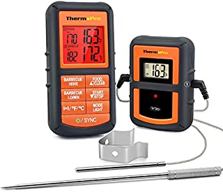 ThermoPro TP08S Wireless Digital Meat Thermometer for Grilling Smoker BBQ Grill Oven Thermometer with Dual Probe Kitchen Cooking Food Thermometer