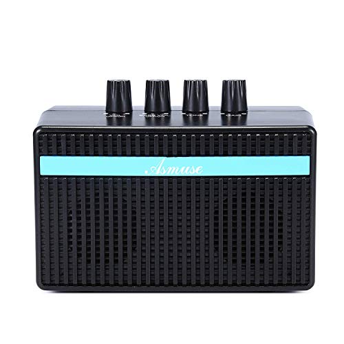 Asmuse 3W Mini Bass Amp Guitar Amplifier headphone practice with Distortion Effect by USB Charging