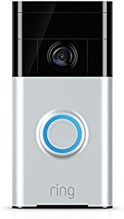 Ring Video Doorbell (1st Gen)  720p HD video, motion activated alerts, easy installation  Satin Nickel