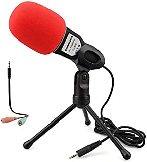 Condenser Microphone,Computer Microphone, SOONHUA 3.5MM Plug and Play Omnidirectional