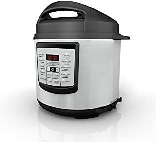 BLACK+DECKER 6 quart 11-in-1 Cooking Pot, Stainless Steel, Pressure Cooker, Slow Cooker, Multi-Cooker, PR100