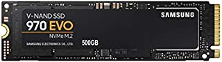 Samsung (MZ-V7E500BW) 970 EVO SSD 500GB - M.2 NVMe Interface Internal Solid State Drive with V-NAND Technology, Black/Red