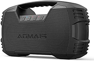 AOMAIS GO Bluetooth Speakers, 40H Playtime Outdoor Portable Speaker, 40W Stereo Sound Rich Bass, IPX7 Waterproof Bluetooth 5.0 Wireless Pairing,10000mAh Power Bank, for Party, Travel [2020 Upgrade]