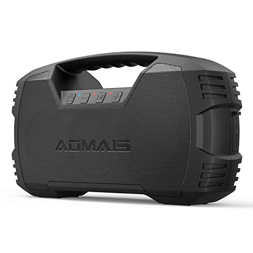 AOMAIS GO Bluetooth Speakers, 40H Playtime Outdoor Portable Speaker, 40W Stereo Sound Rich Bass, IPX7 Waterproof Bluetooth 5.0 Wireless Pairing,10000mAh Power Bank, for Party, Travel [2020 Upgrade]