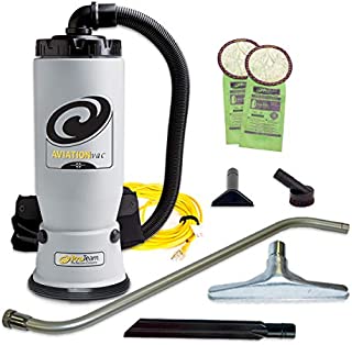 ProTeam Commercial Backpack Vacuum, AviationVac Vacuum Backpack with 1-1/2-Inch Tool Kit, 6 Quart, Corded