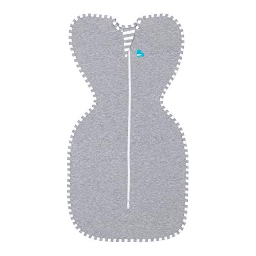 Love To Dream Swaddle UP, Gray, Newborn, 5-8.5 lbs, Dramatically Better Sleep, Allow Baby to Sleep in Their Preferred arms up Position for self-Soothing, snug fit Calms Startle Reflex