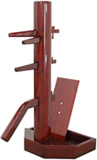 Wing Chun Wooden Dummy with Base Cherry-Colored with Form and Cover