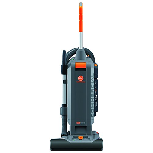 Hoover Commercial HushTone Upright Vacuum Cleaner, 15 inches with Intellibelt, Gray