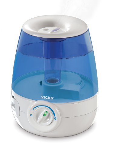 Vicks Filter-Free Ultrasonic Visible Cool Mist Humidifier for Medium Rooms, 1.2 Gallon with Auto Shut-Off, 30 Hours of Moisturized Air, Use with Menthol Scented Vicks VapoPads