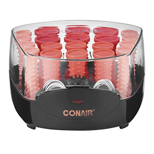 Conair Compact Multi-Size Hot Rollers; Pink/Coral (packaging may vary)