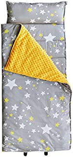 Hi Sprout Kids Toddler Lightweight and Soft Nap Mat- Minky Dot& Cotton-Stars