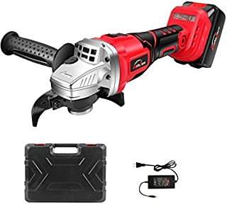 4-1/2 Inch Cordless Angle Grinder - AUTOJARE 20V Max/18V Rechargeable Lithium-Ion Battery Angle Grinder,11,000rpm Max Speed, Brushless Motor, Carrying Case