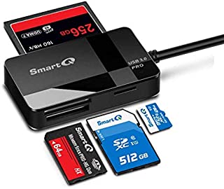 SmartQ C368 USB 3.0 Multi-Card Reader, Plug N Play, Apple and Windows Compatible, Powered by USB, Supports CF/SD/SDHC/SCXC/MMC/MMC Micro, etc.