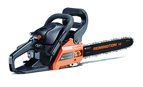 Remington 41AY4214983 RM4214CS 42cc Full Crank 2-Cycle Gas Powered Chainsaw 14-Inch Bar, Automatic Oiler, and Low Kickback Chain, 42cc-14-Inch, Orange