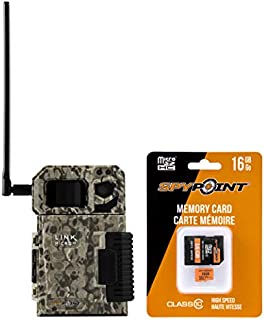 SPYPOINT Link Micro with 16GB MicroSD (Smallest on The Market!) Wireless/Cell Trail Camera, 4 Power LEDs, Fast 4G Photo Transmission w/Preactivated SIM, Fully Configurable via App (Link-Micro-V)