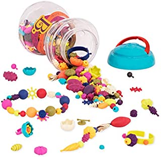 B. Toys  300 Pcs  Pop Snap Bead Jewelry Set for Kids  Pop Arty!  DIY Craft Jewelry Making Kit  Creative Necklaces, Rings, Bracelets  4 Years +