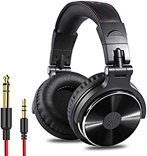 OneOdio Adapter-Free Closed Back Over Ear DJ Stereo Monitor Headphones, Professional Studio Monitor & Mixing, Telescopic Arms with Scale, Newest 50mm Neodymium Drivers - Black