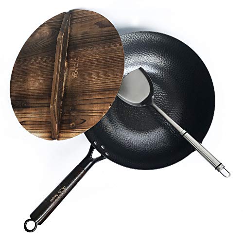 Carbon Steel Wok For Electric, Induction and Gas Stoves