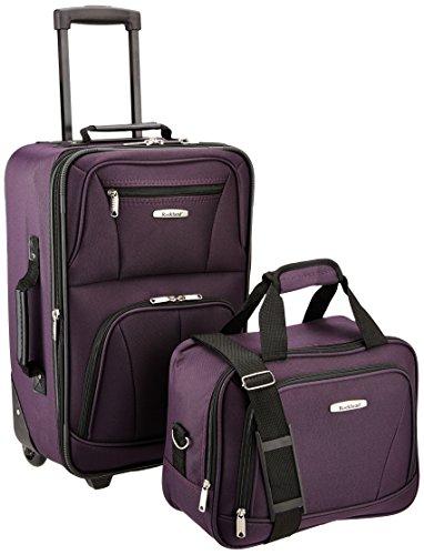 Rockland Luggage Set, Purple