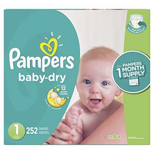 Diapers Newborn 252 Count - Pampers Baby Dry Disposable Baby Diapers