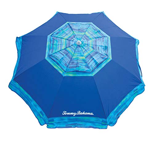 Tommy Bahama 7' Beach Umbrella 2018 Collection - Choose Your Color (Blue) (Original Version)