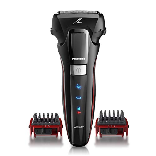 Panasonic Hybrid Wet Dry Shaver, Trimmer & Detailer with Two Adjustable Trim Attachments, Pop-up Precision Detail Trimmer & Shave Sensor Technology  Cordless Razor for Men - ES-LL41-K (Black)