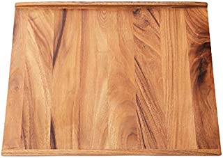 Villa Acacia Reversible Wood Pastry Board and Cutting Board with Lipped Edges, 28 x 22 x 1.5 Inches