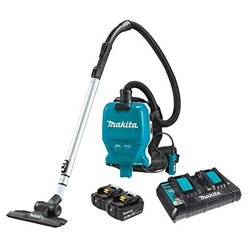 Makita XCV09PT 18V X2 LXT Lithium-Ion (36V) Brushless Cordless 1/2 Gallon HEPA Filter Backpack Dry Vacuum Kit (5.0Ah)