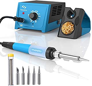 Soldering Station, 65W Tilswall Solder Station Welding Iron with Smart Temperature Control (392°F-896°F), Extra 5pcs Soldering Tips, Built-in Transformer, Ideal for School Lab, Hobby, Electronics