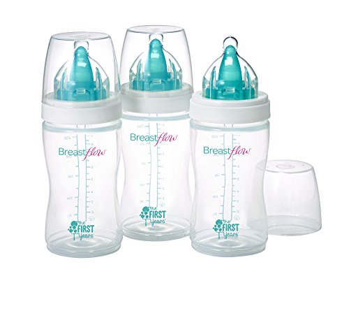 The First Years Breastflow Bottle, 9-Ounce, Set of 3