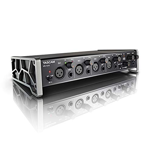 Tascam US-4x4 USB Audio/MIDI Interface with Microphone Preamps and iOS Compatibility