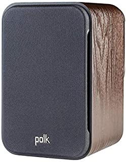 Polk Audio Signature Series S10 American Hi-Fi Home Theater Compact Satellite Surround Speaker - Pair (Classic Brown Walnut)