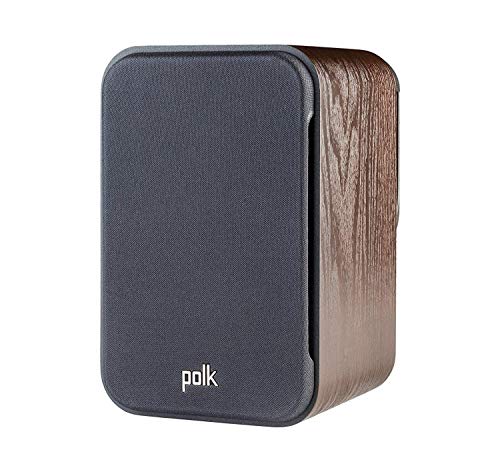 Polk Audio Signature Series S10 American Hi-Fi Home Theater Compact Satellite Surround Speaker - Pair (Classic Brown Walnut)