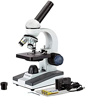 AmScope M150C-I 40X-1000X All-Metal Optical Glass Lenses Cordless LED Student Biological Compound Microscope