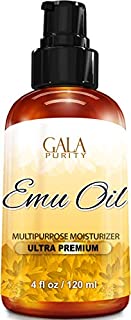 Gala Purity Emu Oil - Large 4oz - Best Natural Oil for Face, Skin, Hair Growth, Stretch Marks, Scars, Nails, Muscle & Joint Pain, and More