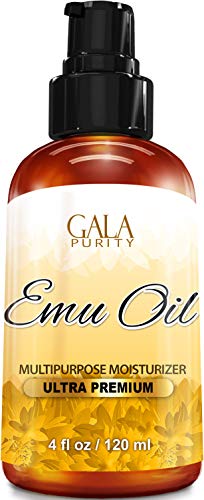 Gala Purity Emu Oil - Large 4oz - Best Natural Oil for Face, Skin, Hair Growth, Stretch Marks, Scars, Nails, Muscle & Joint Pain, and More