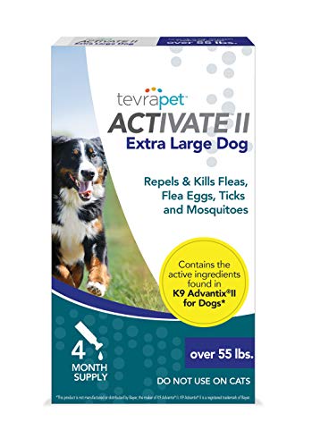 TevraPet Activate II Flea and Tick Prevention for Dogs  Topical, for Dogs Over 55Lbs