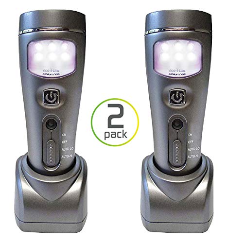 Capstone Lighting 4-in-1 Eco-I-Lite, 2 Pack  Emergency Flashlights, Night Light, Power Failure Light and Work Light  This Rechargeable LED Flashlight is Perfect for Power Outages and Hurricanes