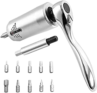 CyclingDeal Mini Bike Bicycle Ratchet Multitool Repair Set - Torque Wrench Allen Key Kit 3-10Nm - Small Adjustable