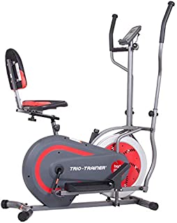 Body Power 3-in-1 Exercise Machine, Trio Trainer, Elliptical and Upright/Recumbent Bike