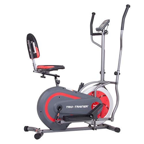 Body Power 3-in-1 Exercise Machine, Trio Trainer, Elliptical and Upright/Recumbent Bike